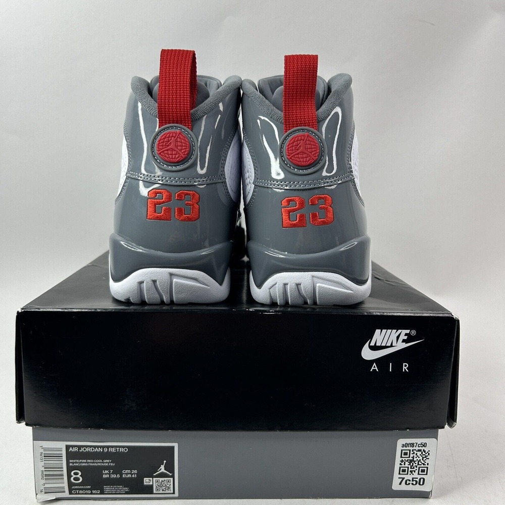 Nike Shoes Air Jordan 9 Retro "Fire Red/Cool Grey” 2024 - Picture 4 of 5